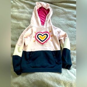 Girls hoodie with ears on hood